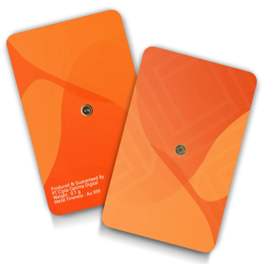 Lingot en or pur 0,10g 24K Orange