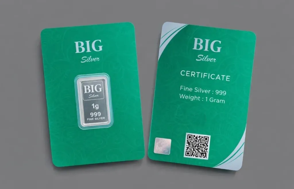 Lingot Argent 1g "Big Vert"